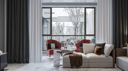 Sunlit Denton living room with residential window tint reducing glare